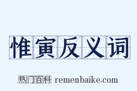 惟寅反义词是什么意思的图片